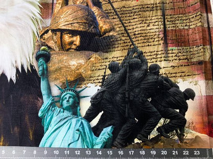 Patriotic Quilt Panel 35.5" x 44" Quilt of Valor fabric panel Military fabric - Mary Jo Fabrics