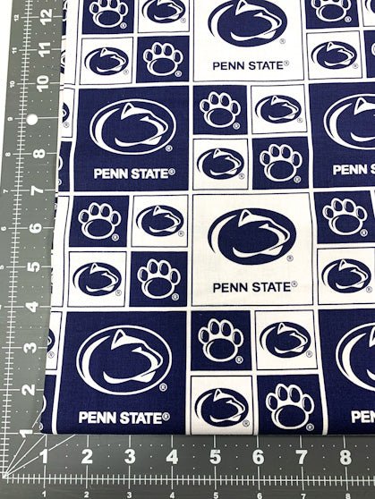Penn State fabric Penn020 Nittany Lions college cotton fabric - Mary Jo Fabrics