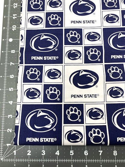 Penn State fabric Penn020 Nittany Lions college cotton fabric - Mary Jo Fabrics