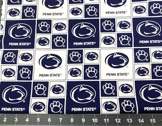Penn State fabric Penn020 Nittany Lions college cotton fabric - Mary Jo Fabrics