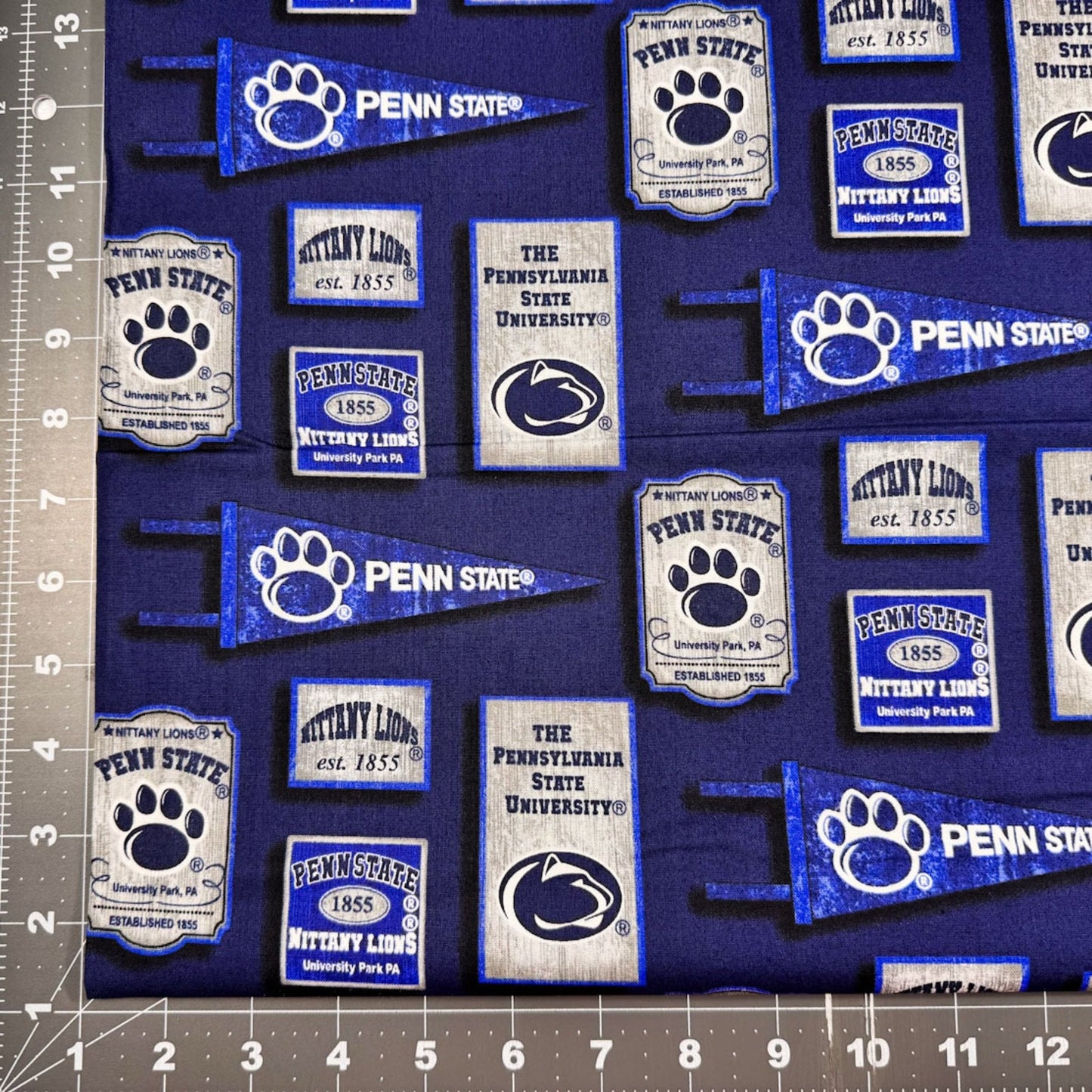 Penn State cotton fabric Pennant PENN - 1267 Pennsylvania fabric - Mary Jo Fabrics