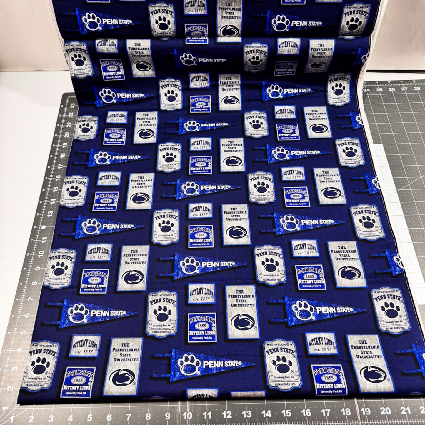 Penn State Nittany Lions fabric Pennant PENN - 1267 Penn State fabric - Mary Jo Fabrics