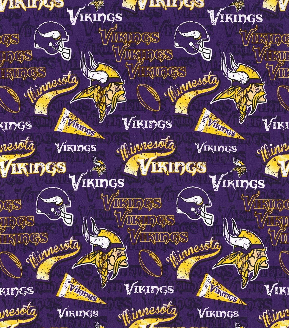 Pennant Minnesota Vikings fabric 14446 NFL Cotton Fabric - Mary Jo Fabrics