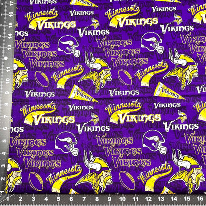 Pennant Minnesota Vikings fabric 14446 NFL Cotton Fabric - Mary Jo Fabrics