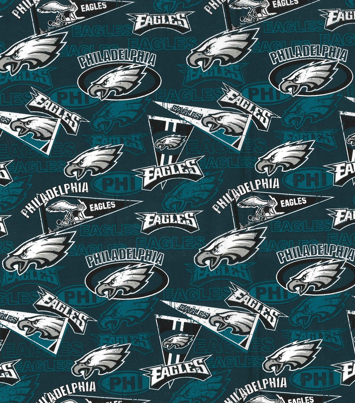 Eagles retailer and plants fabric design