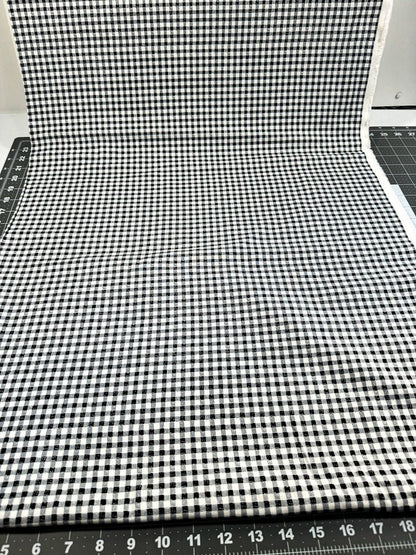 Piano Check fabric C5497 black and white gingham cotton fabric - Mary Jo Fabrics