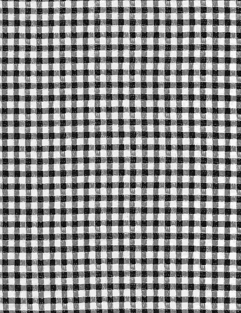 Piano Check fabric C5497 black and white gingham cotton fabric - Mary Jo Fabrics