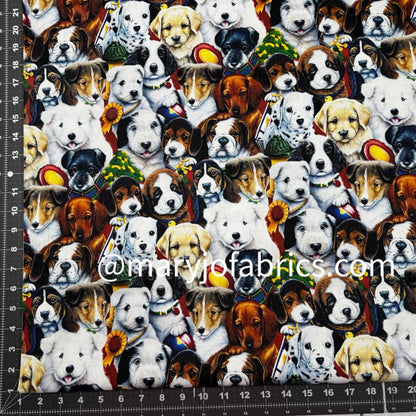 Picture Day Dog Fabric Cotton AL - 4701 - 1C - Mary Jo Fabrics