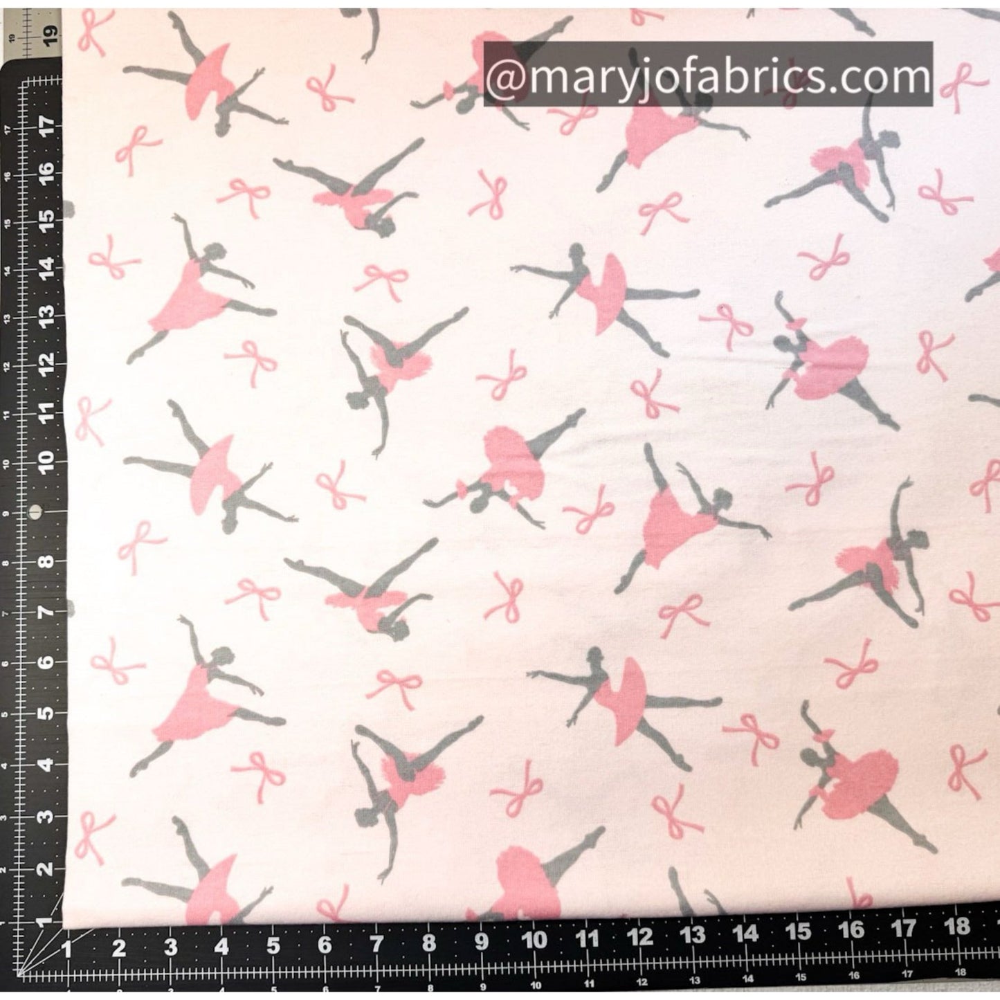 Pink Ballerina FLANNEL 1065-22 Dance - Mary Jo Fabrics
