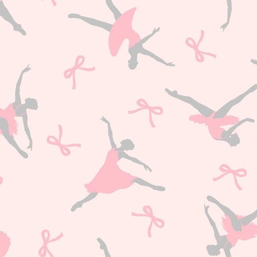 Pink Ballerina FLANNEL 1065-22 Dance - Mary Jo Fabrics