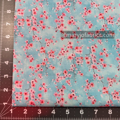 Pink Cherry Blossom Floral Cotton Fabric CD2587 Flower - Mary Jo Fabrics