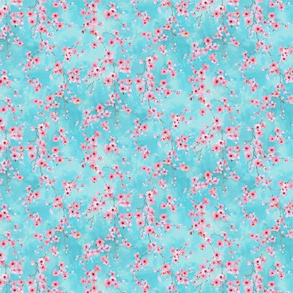 Pink Cherry Blossom Floral Cotton Fabric CD2587 Flower - Mary Jo Fabrics