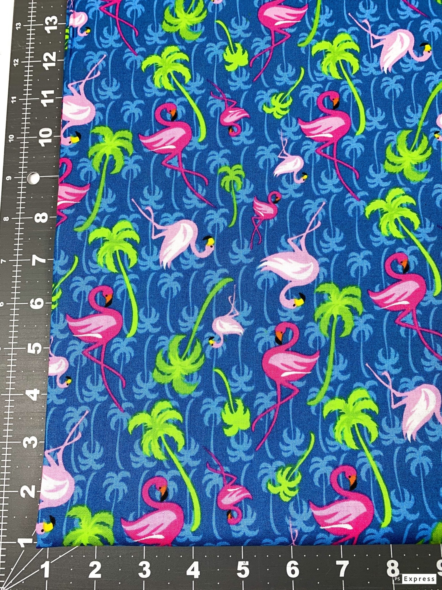 Pink Flamingo fabric 24489 Palm Tree fabric - Mary Jo Fabrics