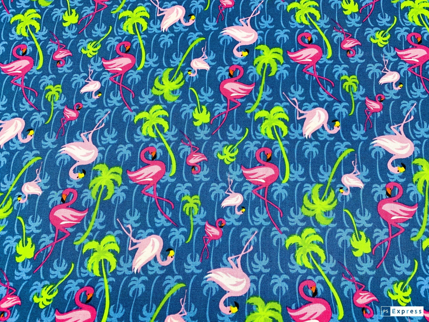 Pink Flamingo fabric 24489 Palm Tree fabric - Mary Jo Fabrics