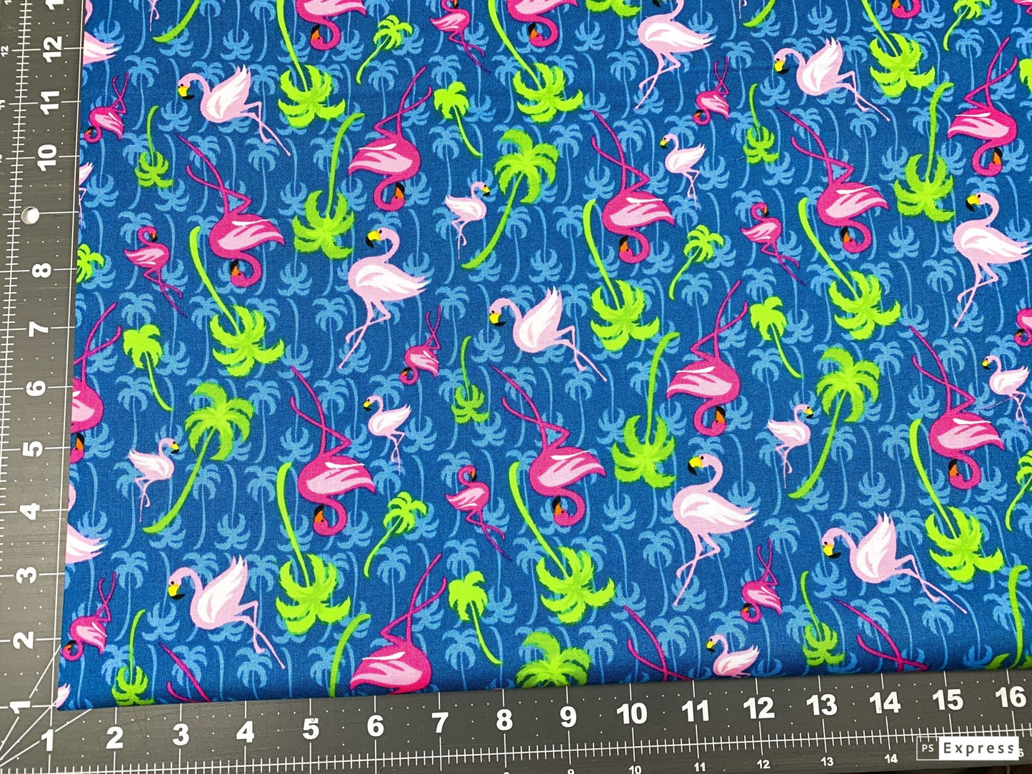 Pink Flamingo fabric 24489 Palm Tree fabric - Mary Jo Fabrics