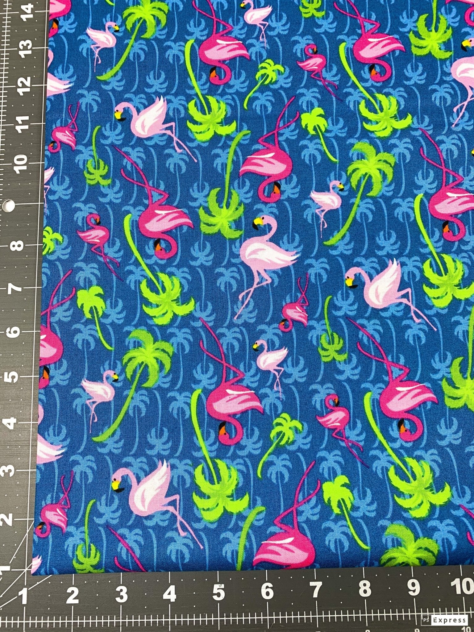 Pink Flamingo fabric 24489 Palm Tree fabric - Mary Jo Fabrics