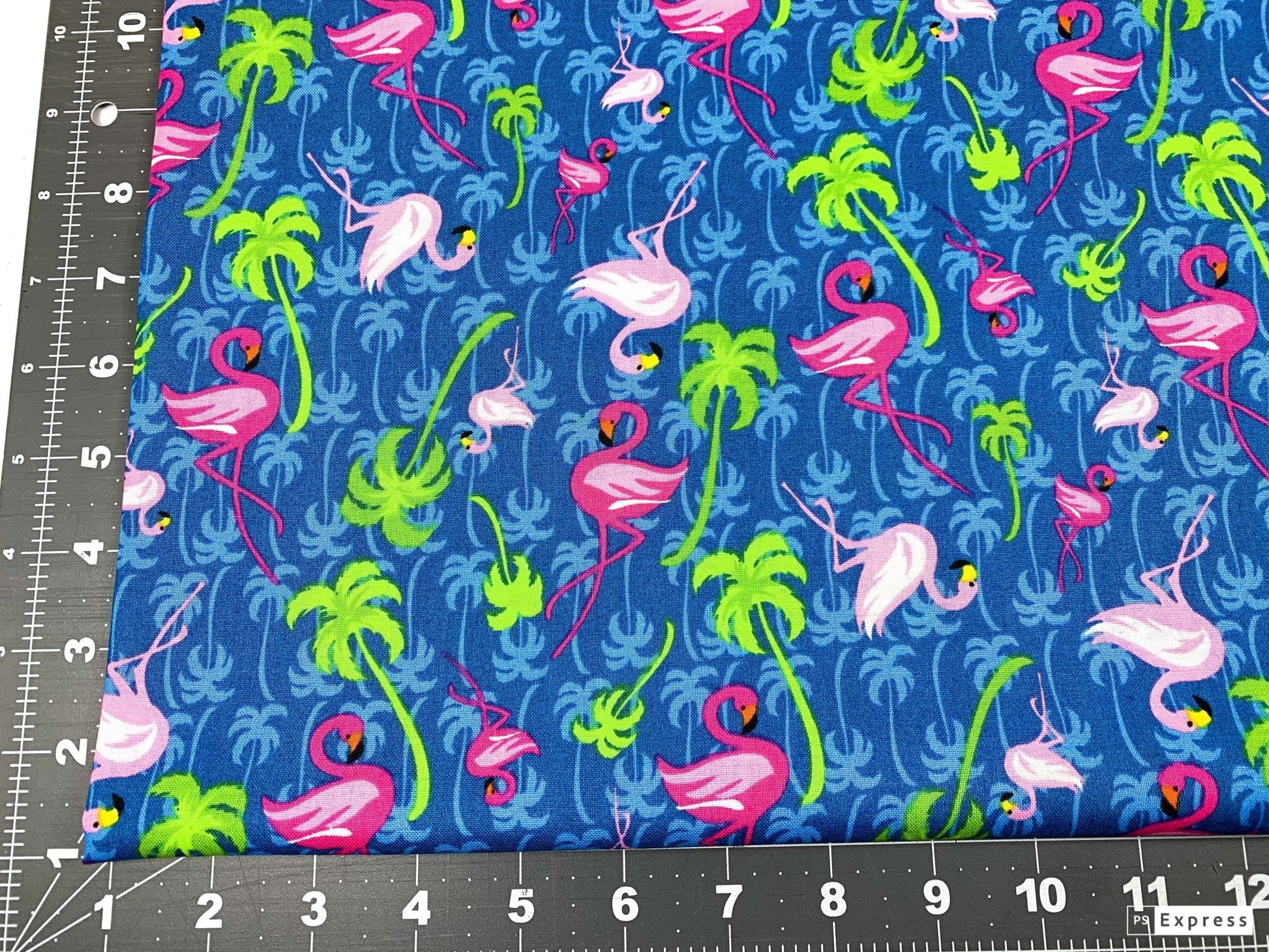 Pink Flamingo fabric 24489 Palm Tree fabric - Mary Jo Fabrics