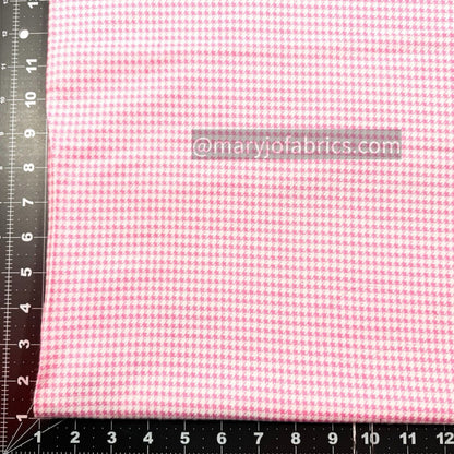 Pink Houndstooth FLANNEL 0014 - 2 Pink Flannel - Mary Jo Fabrics