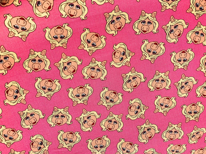 Pink Miss Piggy fabric Muppets cotton fabric - Mary Jo Fabrics
