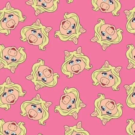 Pink Miss Piggy fabric Muppets cotton fabric - Mary Jo Fabrics