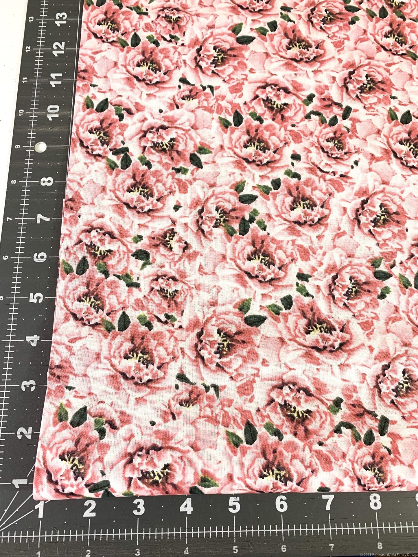 Pink Peonies fabric 55028C pink floral cotton fabric - Mary Jo Fabrics