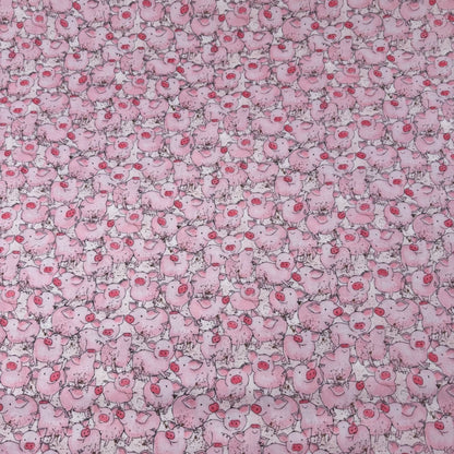 Pink Pig fabric 1572 - 8462 Cute pigs fabric - Mary Jo Fabrics