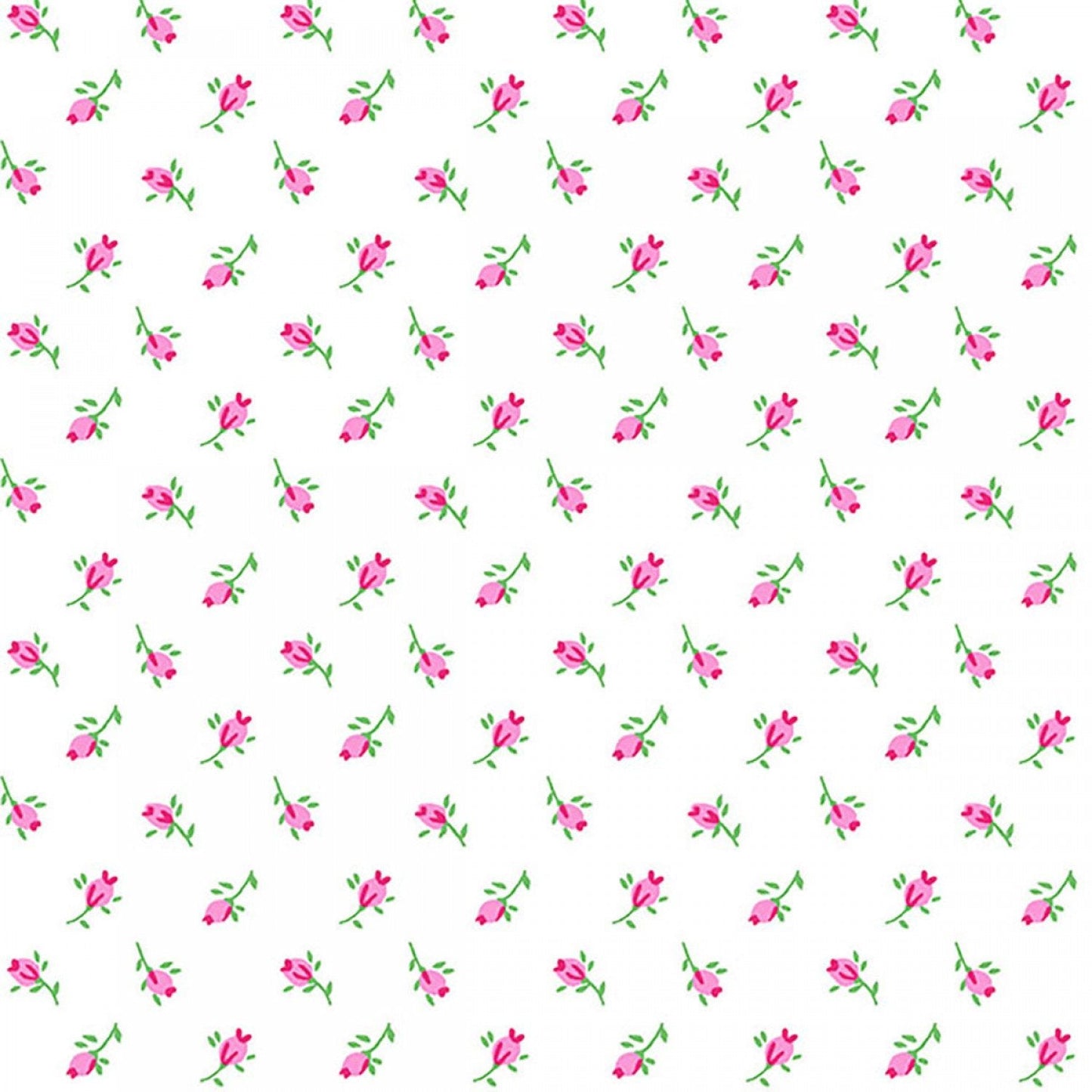 Pink Rosebud FLANNEL 753 Rose Cotton Flannel - Mary Jo Fabrics