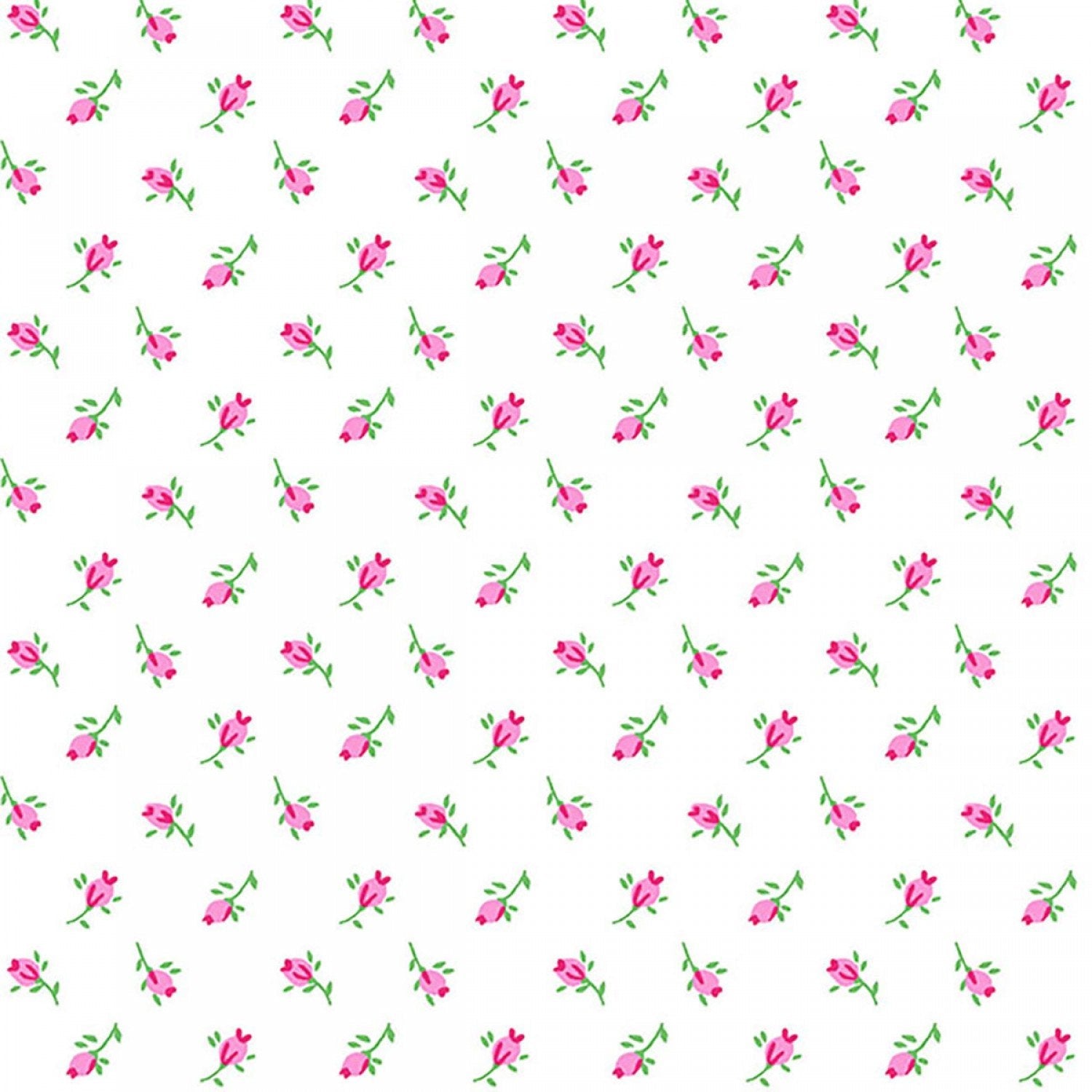 Pink Rosebud FLANNEL 753 Rose Cotton Flannel - Mary Jo Fabrics