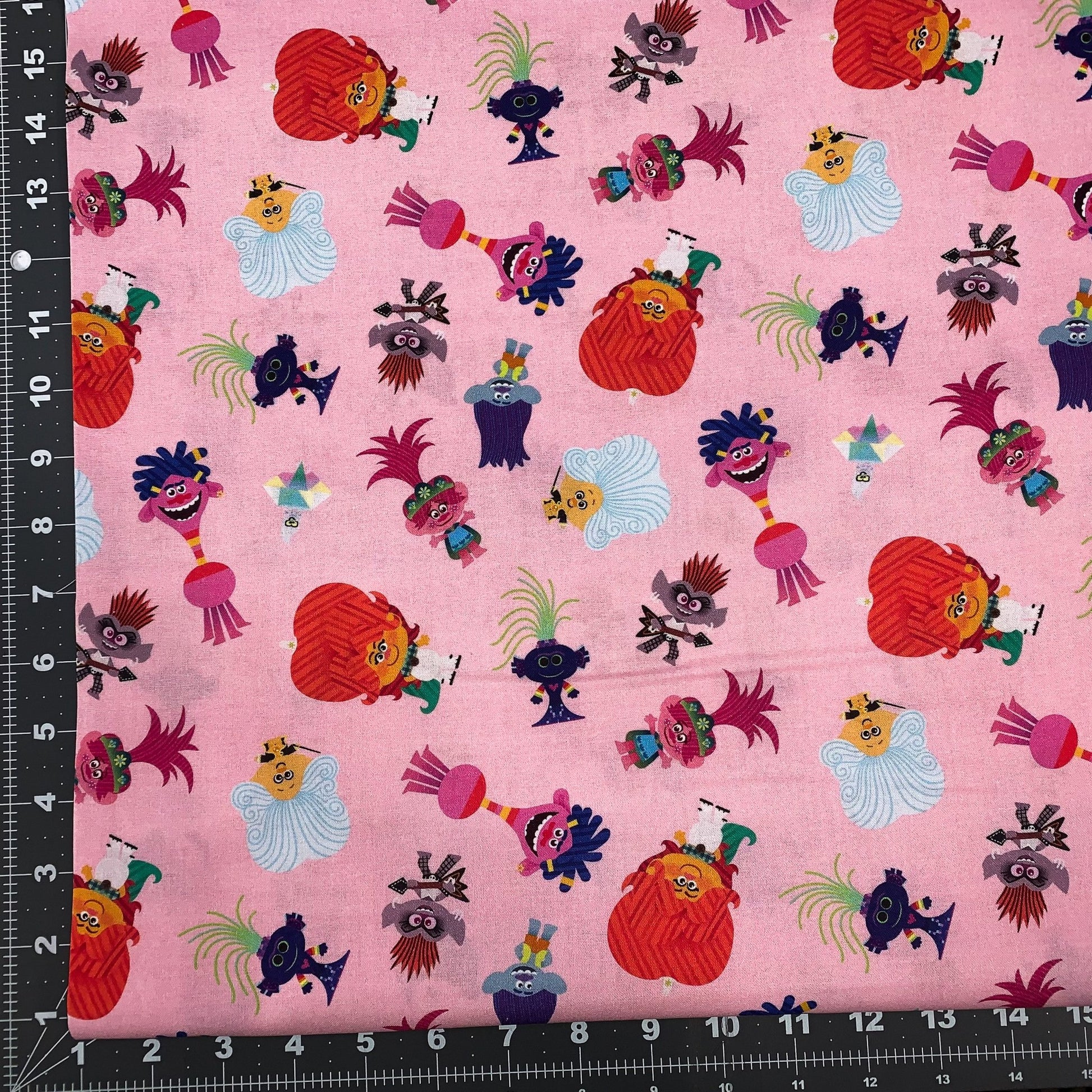 Pink Trolls Fabric D430210 Troll Cotton - Mary Jo Fabrics