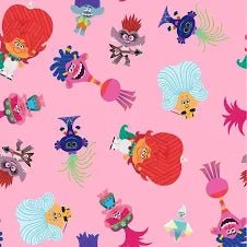Pink Trolls Fabric D430210 Troll Cotton - Mary Jo Fabrics