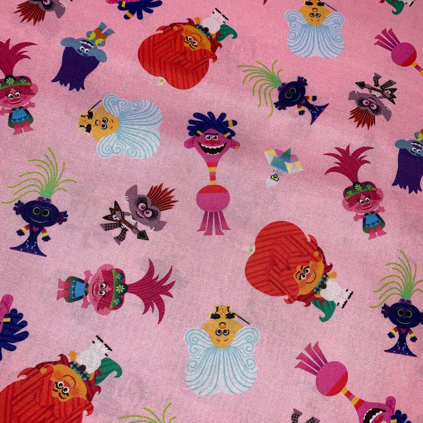 Pink Trolls Fabric D430210 Troll Cotton - Mary Jo Fabrics