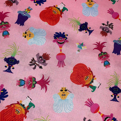 Pink Trolls Fabric D430210 Troll Cotton - Mary Jo Fabrics