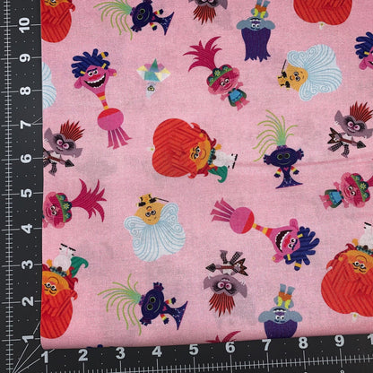 Pink Trolls Fabric D430210 Troll Cotton - Mary Jo Fabrics