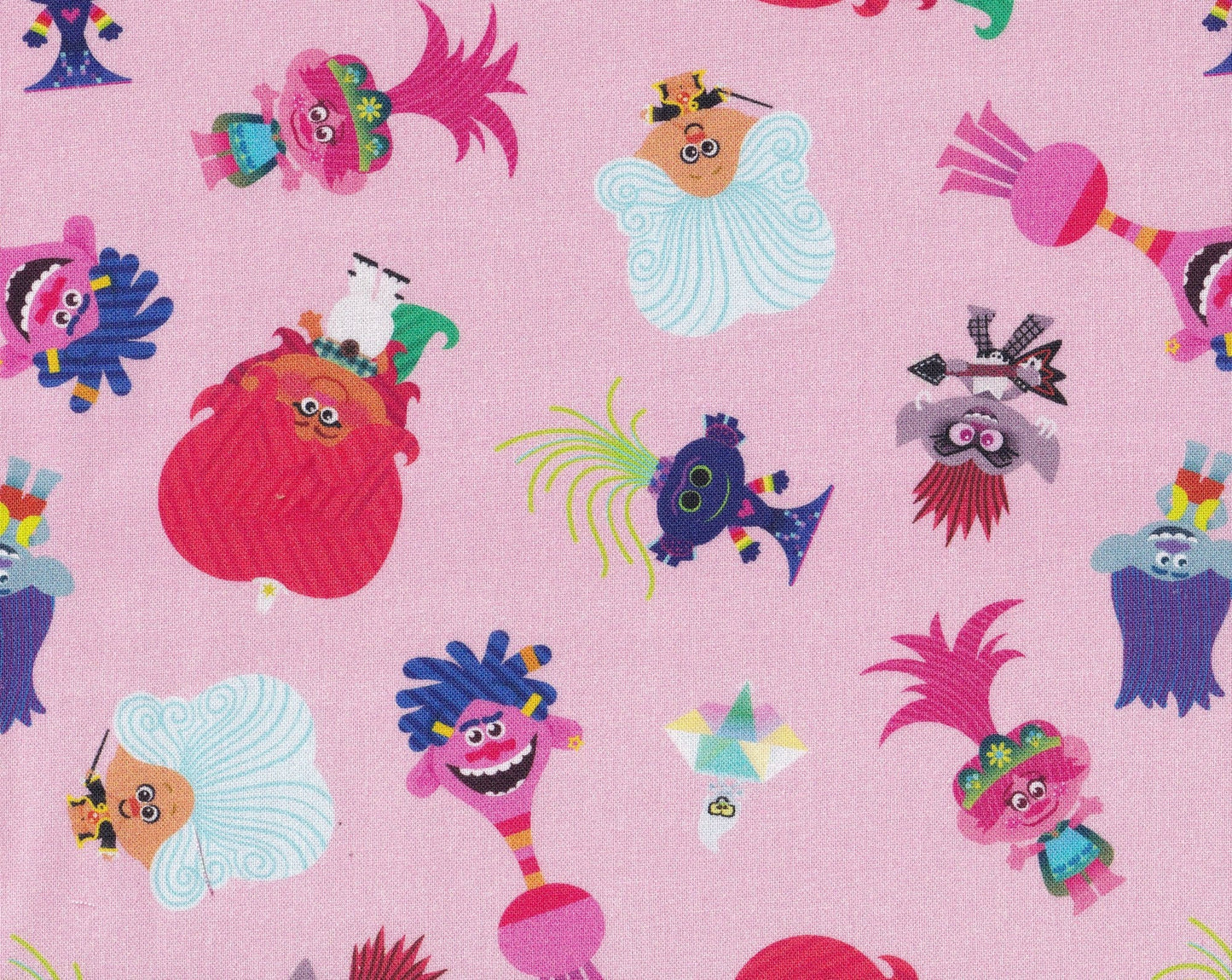 Pink Trolls Fabric D430210 Troll Cotton - Mary Jo Fabrics