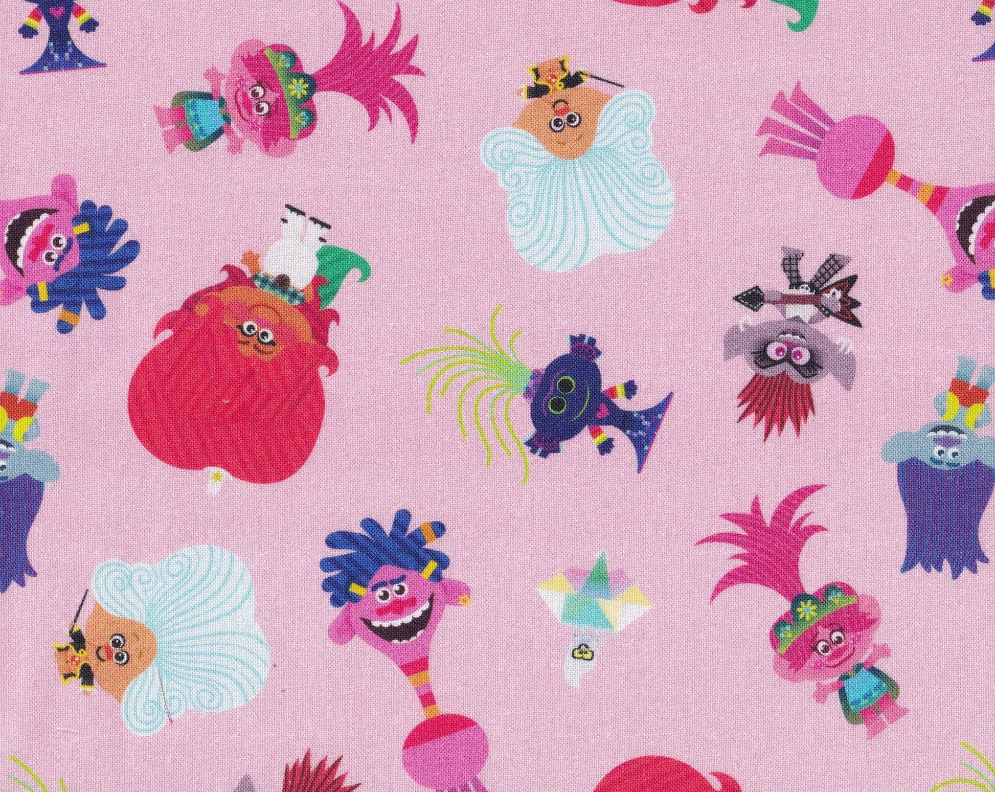Pink Trolls Fabric D430210 Troll Cotton - Mary Jo Fabrics