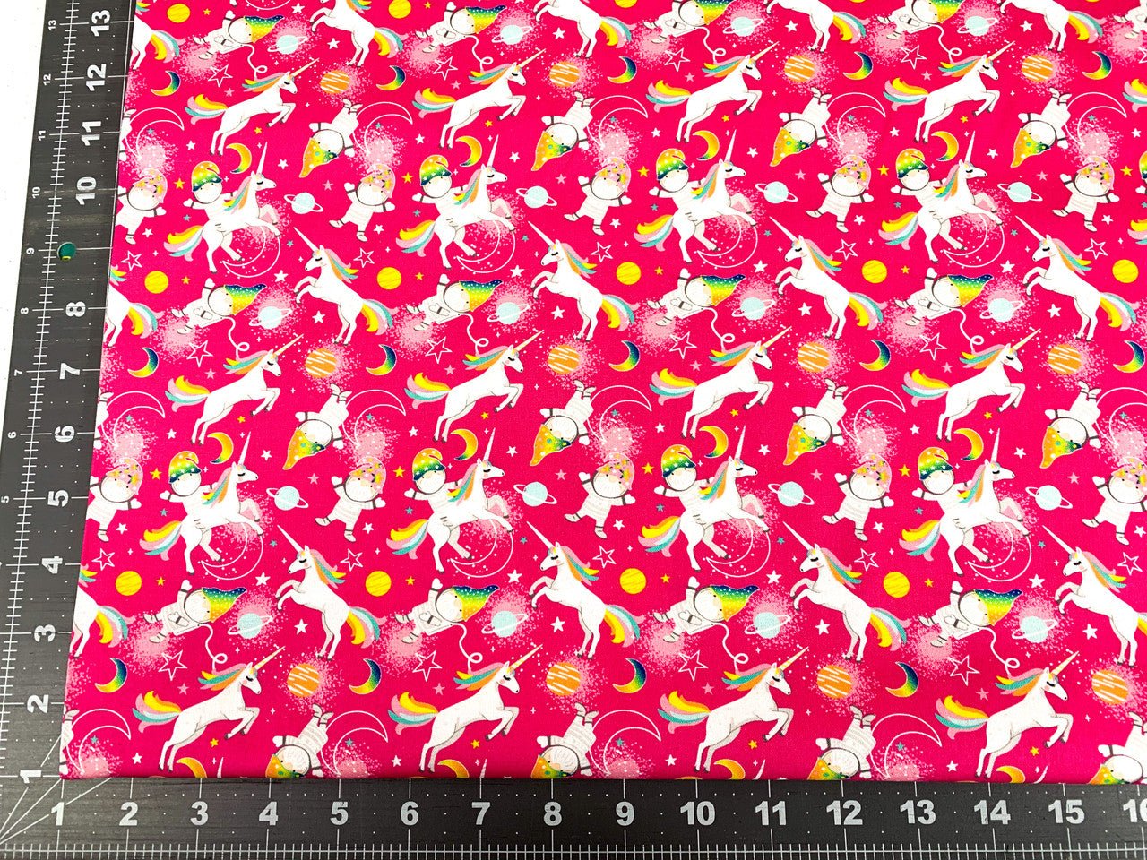 Pink Unicorn fabric 50211003 Magical Space - Mary Jo Fabrics