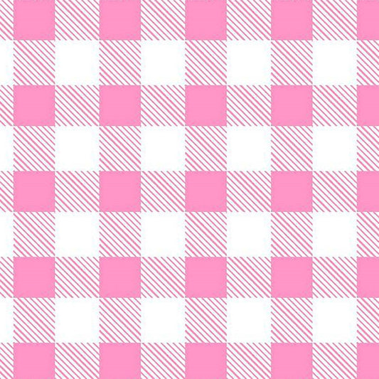 Pink White Plaid FLANNEL 44 - 7495 Buffalo Plaid Fun Flannels - Mary Jo Fabrics