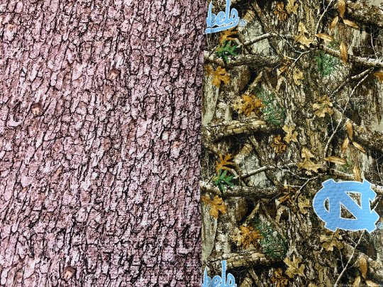 Pinkish Grey Tree Bark Camouflage fabric 562 tree camo fabric - Mary Jo Fabrics