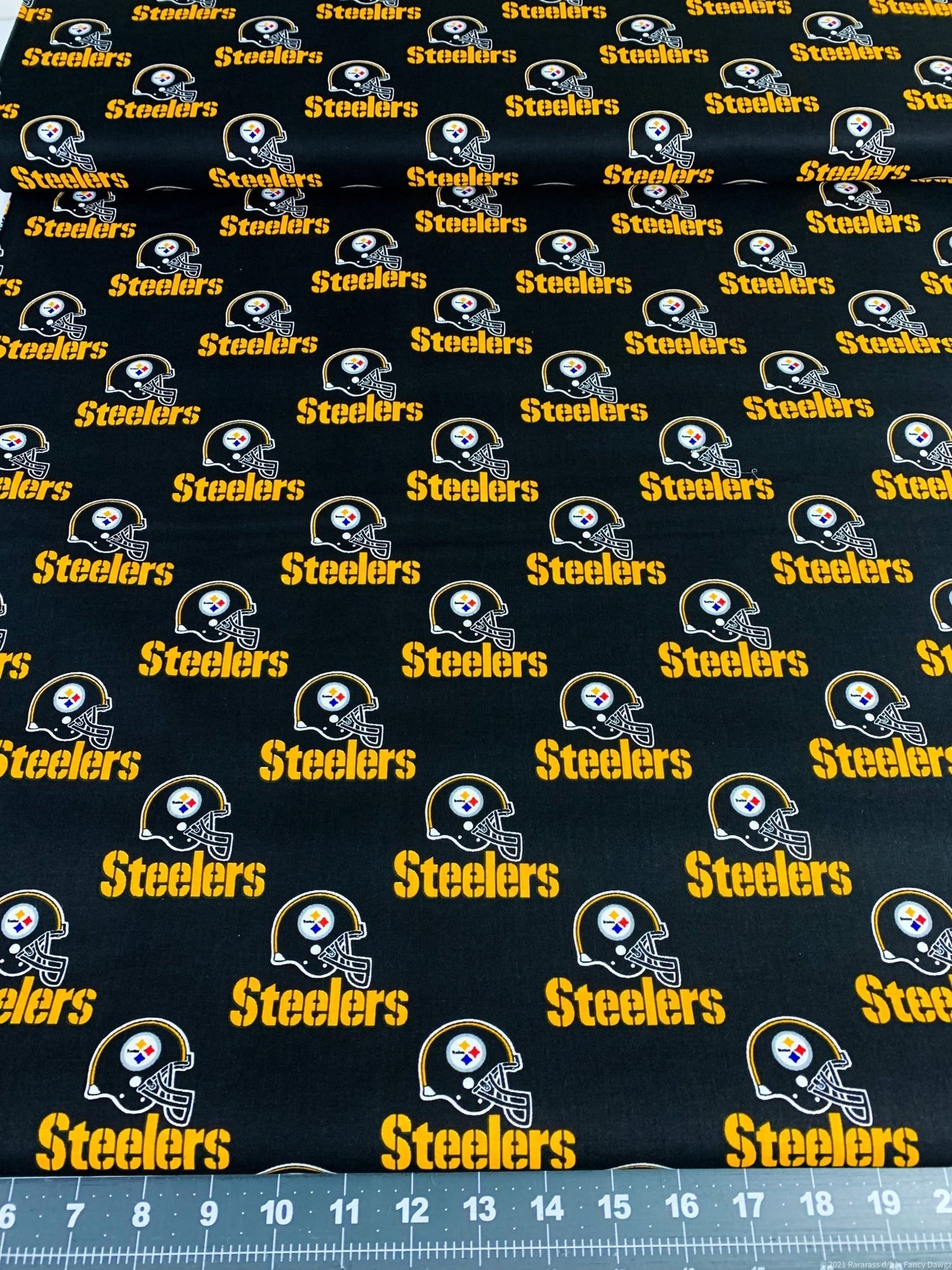 Pittsburgh Steelers cotton fabric Original Steelers print - Mary Jo Fabrics