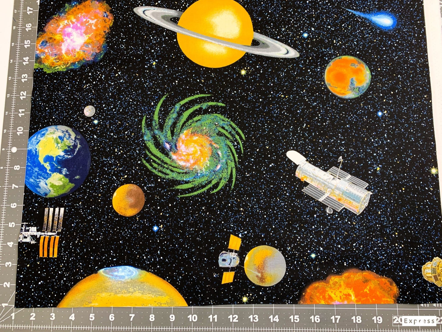 Planetary Missions Space fabric 5303 - 97 Outer Space - Mary Jo Fabrics