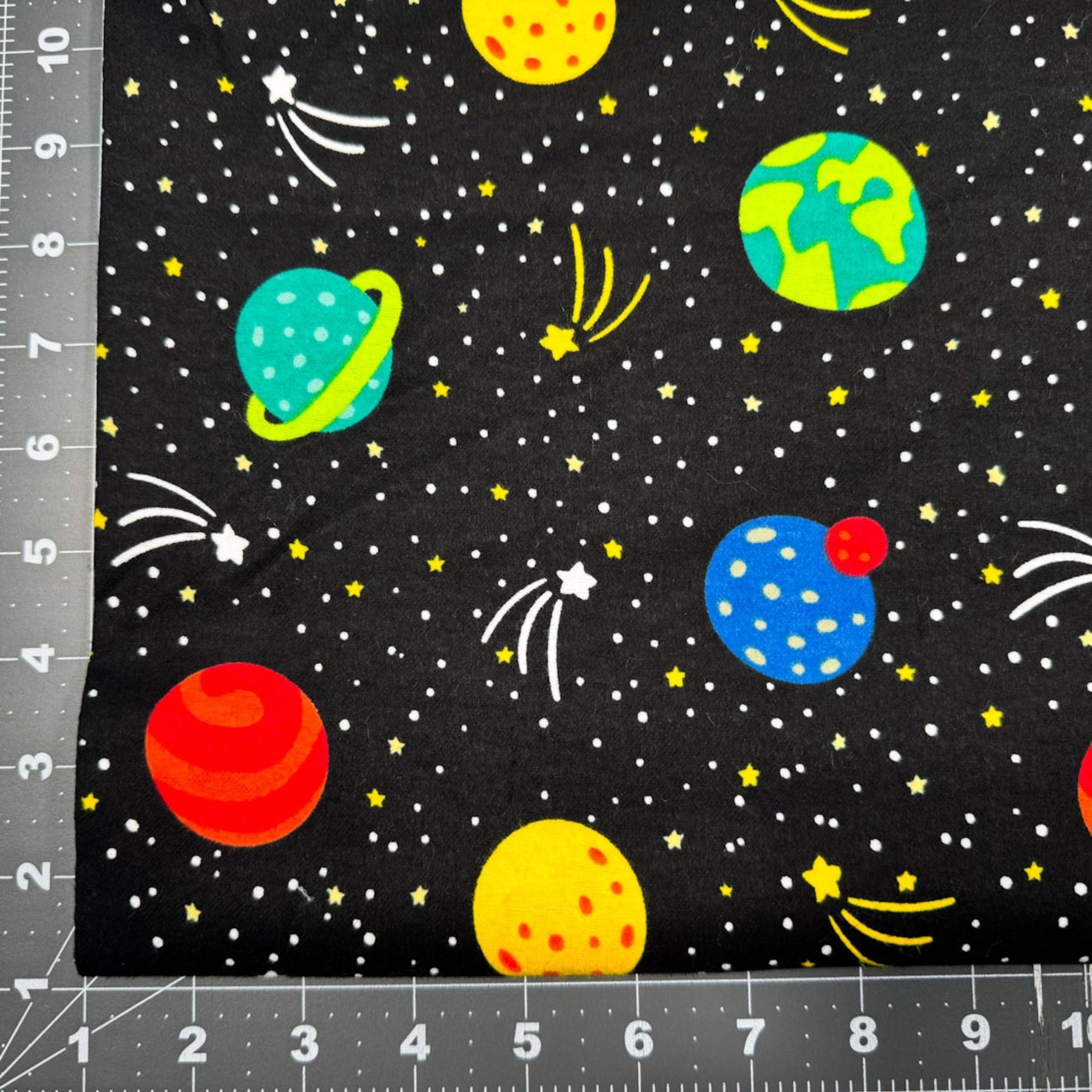Planets and Stars FLANNEL DX2556 Outer Space Flannel Fabric - Mary Jo Fabrics