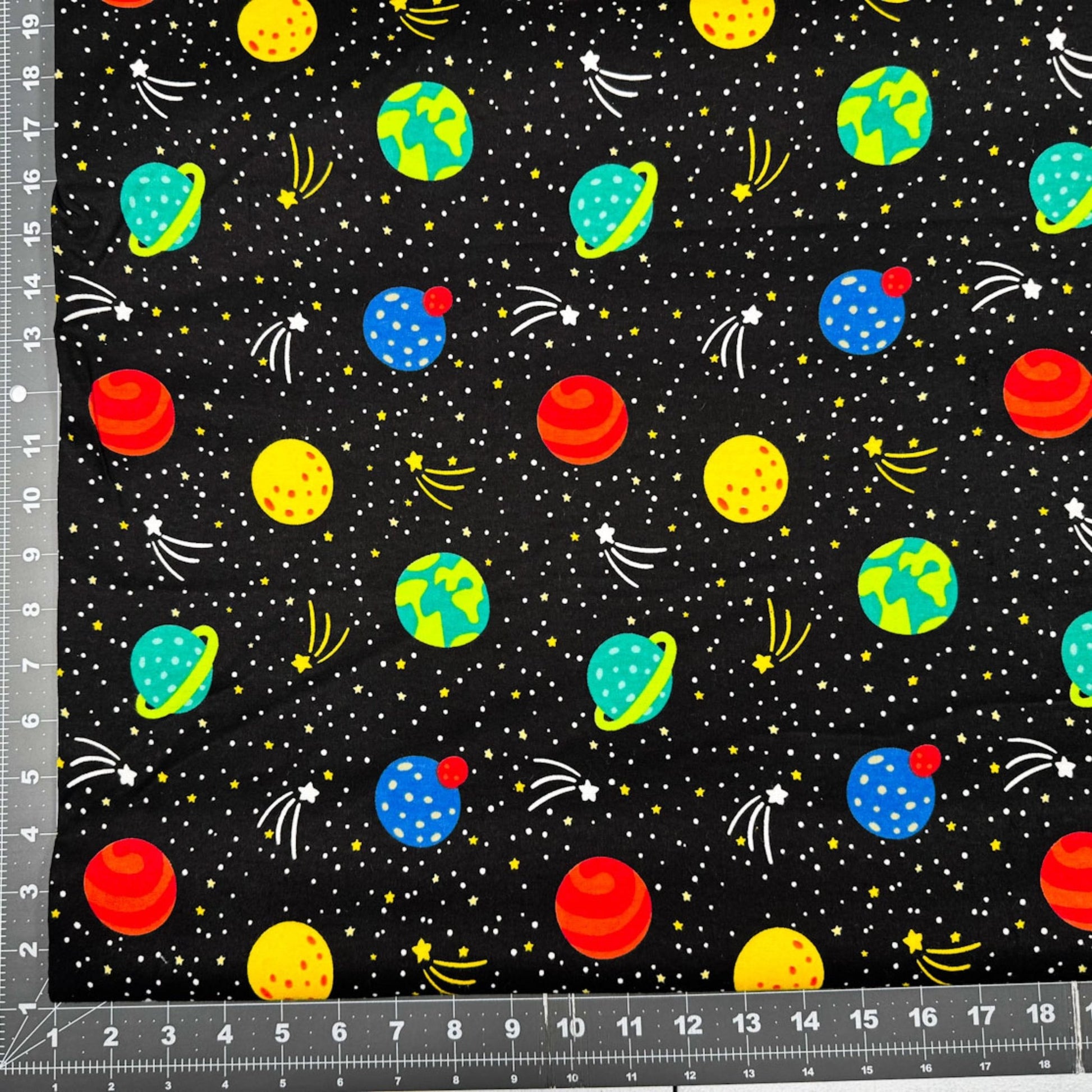 Planets and Stars FLANNEL DX2556 Outer Space Flannel Fabric - Mary Jo Fabrics