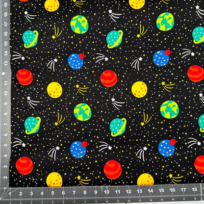Planets and Stars FLANNEL DX2556 Outer Space Flannel Fabric - Mary Jo Fabrics