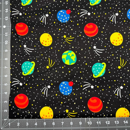 Planets and Stars FLANNEL DX2556 Outer Space Flannel Fabric - Mary Jo Fabrics