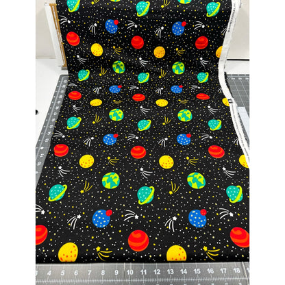Planets and Stars FLANNEL DX2556 Outer Space Flannel Fabric - Mary Jo Fabrics