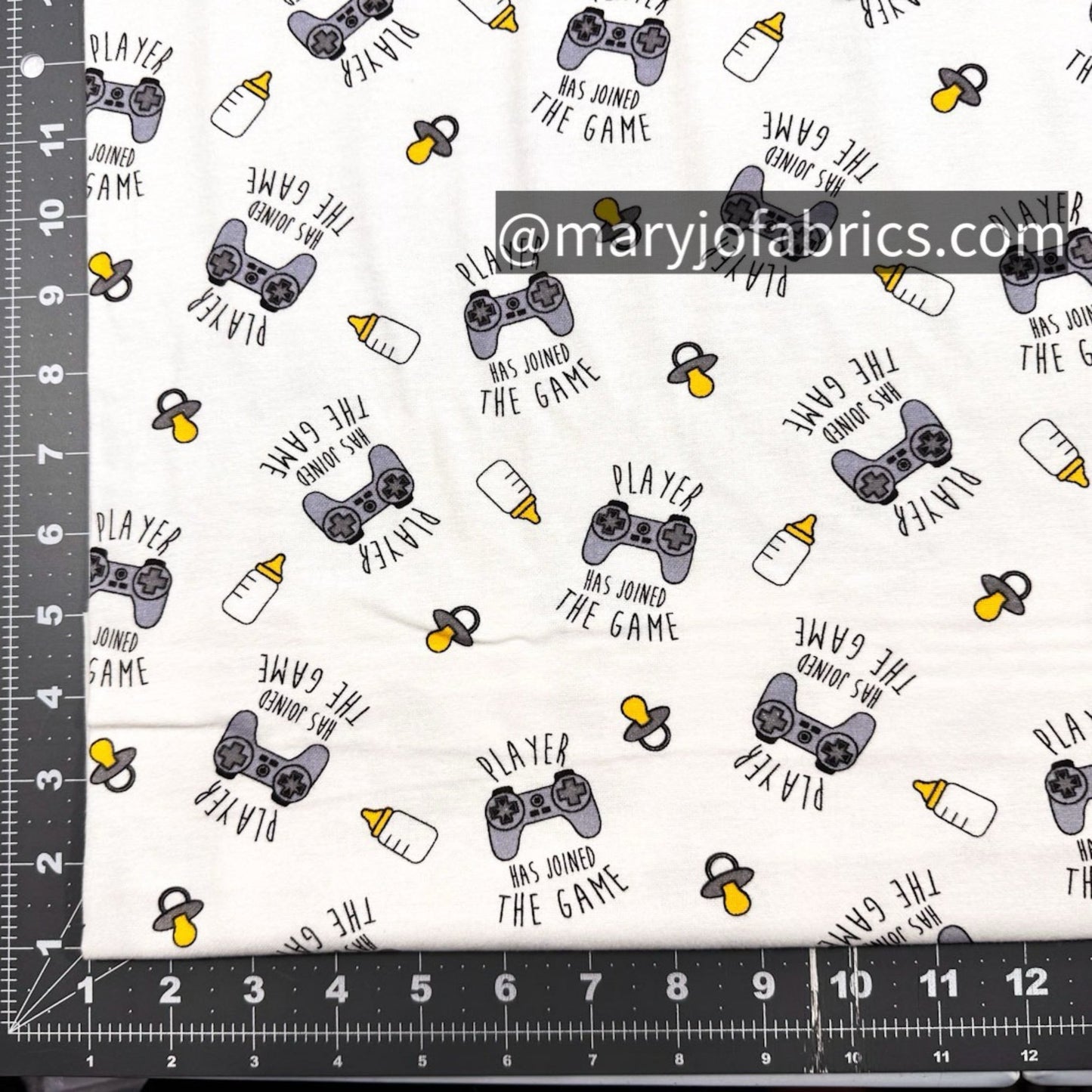 Player One Has Joined the Game FLANNEL Video Game Nursery - Mary Jo Fabrics