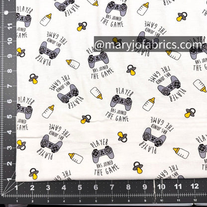 Player One Has Joined the Game FLANNEL Video Game Nursery - Mary Jo Fabrics