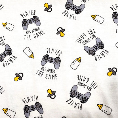 Player One Has Joined the Game FLANNEL Video Game Nursery - Mary Jo Fabrics