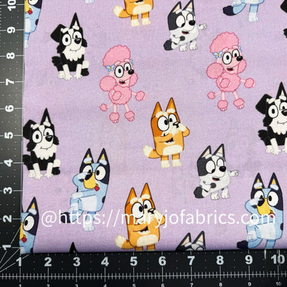 Playful Bluey Cotton Fabric 81155 Bluey and Friends - Mary Jo Fabrics