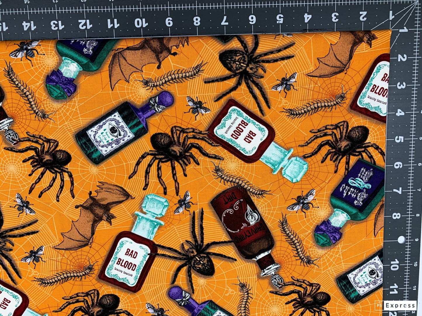 Poison and spider fabric C7813 Halloween fabric - Mary Jo Fabrics